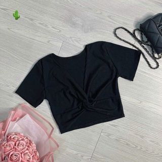 ÁO NỮ THUN GÂN KIỂU XOẮN EO - AUSA HOUSE