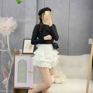 CHÂN VÁY NỮ BÈO ĐA TẦNG THUN GÂN - AUSA HOUSE