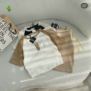 ÁO THUN NỮ CROPTOP CỔ TRÒN TAY NGẮN PHỐI MÀU CỔ ĐƠM NÚT - AUSA HOUSE