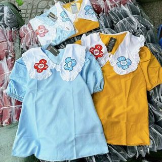 ÁO NỮ BABYDOLL CỔ BÈO HOA VẢI KATE - AUSA HOUSE