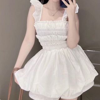 SET ĐỒ NỮ ÁO CHUN TAY BÈO NHÍ PHỐI QUẦN SHORT - AUSA HOUSE