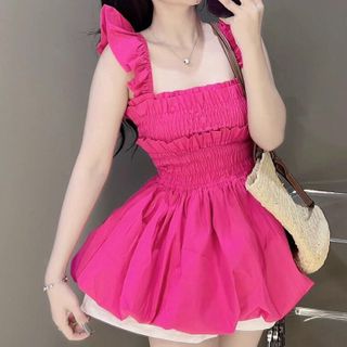 SET ĐỒ NỮ ÁO CHUN TAY BÈO NHÍ PHỐI QUẦN SHORT - AUSA HOUSE