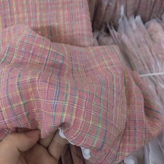ÁO NỮ ỐNG BÍ XÈO CARO HỒNG - AUSA HOUSE