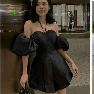 ĐẦM NỮ JUMPSUIT TAY PHỒNG CỘT YẾM DÂY - AUSA HOUSE