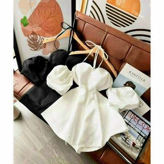 ĐẦM NỮ JUMPSUIT TAY PHỒNG CỘT YẾM DÂY - AUSA HOUSE