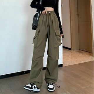 QUẦN DÀI NAM NỮ UNISEX KAKI TÚI HỘP ỐNG RỘNG SUÔNG - AUSA HOUSE
