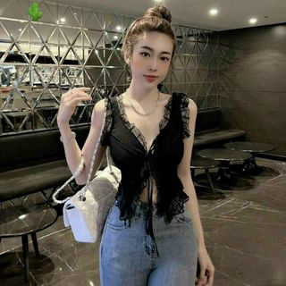 ÁO NỮ PHỐI REN CÁNH BƯỚM - AUSA HOUSE