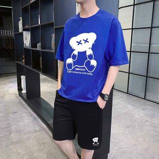 ĐỒ BỘ THỂ THAO NAM NỮ UNISEX TAY LỠ GẤU MẮT CHÉO - AUSA HOUSE