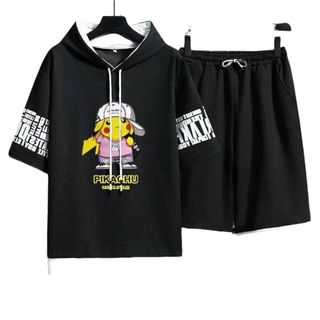 ĐỒ BỘ THỂ THAO NAM NỮ UNISEX PIKACHU CÓ NÓN - AUSA HOUSE