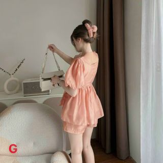 SET ÁO ĐẦM TIỂU THƯ BABY DOLL TAY PHỒNG VÁY XÒE THẮT NƠ PHỐI QUẦN - AUSA HOUSE