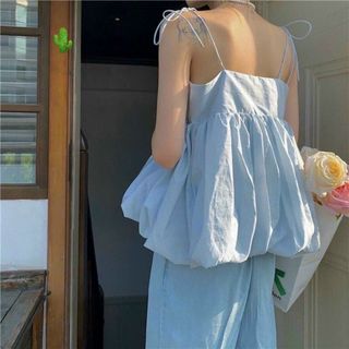 ÁO NỮ ỐNG BÍ 2 DÂY CỘT 2 MÀU - AUSA HOUSE