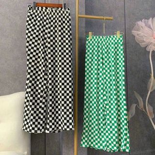 QUẦN DÀI NỮ SUÔNG KẺ CARO - AUSA HOUSE