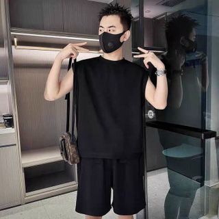 SET ĐỒ BỘ THỂ THAO NAM NỮ UNISEX TANKTOP THUN TỔ ONG - AUSA HOUSE