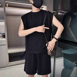 SET ĐỒ BỘ THỂ THAO NAM NỮ UNISEX TANKTOP THUN TỔ ONG - AUSA HOUSE
