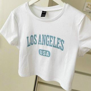 ÁO THUN NỮ CROPTOP CỔ TRÒN TAY NGẮN LOSANGELES USA - AUSA HOUSE
