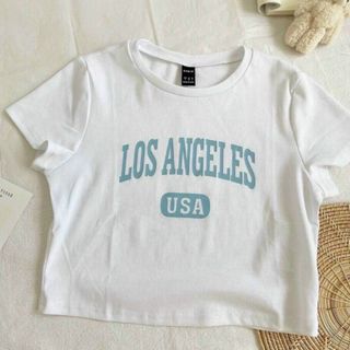 ÁO THUN NỮ CROPTOP CỔ TRÒN TAY NGẮN LOSANGELES USA - AUSA HOUSE