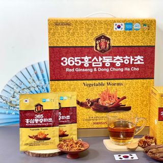 Nước Hồng Sâm Đông Trùng 365 Hansusam 60 gói x 50ml