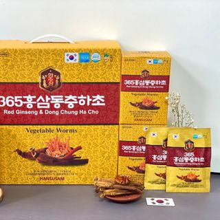 Nước Hồng Sâm Đông Trùng 365 Hansusam 60 gói x 50ml