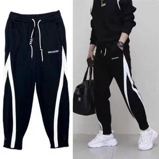 QUẦN DÀI NAM JOGGER THUN NỈ SỌC BO TÚM GẤU - AUSA HOUSE