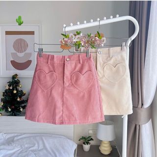CHÂN VÁY NỮ CHỮ A TÚI ĐẮP TRÁI TIM - AUSA HOUSE
