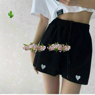QUẦN SHORT NỮ DÂY RÚT THÊU TRÁI TIM - AUSA HOUSE