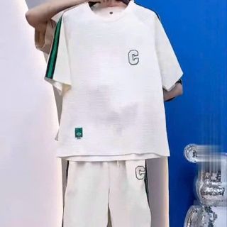 SET ĐỒ BỘ NAM NỮ UNISEX ÁO THUN CỘC PHỐI QUẦN JOGGER CHỮ C - AUSA HOUSE