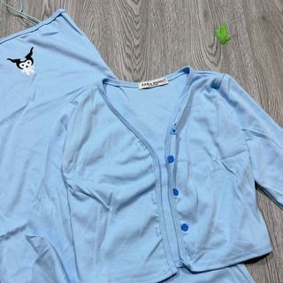 SET ĐỒ NỮ ÁO THUN DÀI TAY PHỐI ĐẦM BODY 2 DÂY - AUSA HOUSE