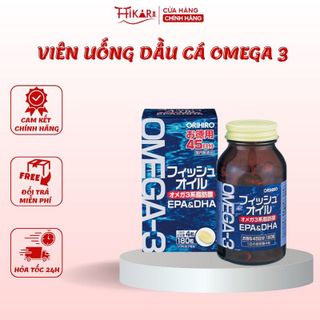 Viên uống dầu cá Omega 3 bổ mắt bổ não Orihiro Nhật Bản 180 viên giá sỉ