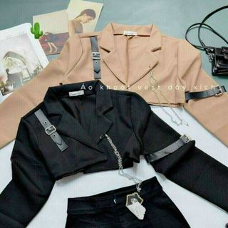 ÁO VEST NỮ PHỐI XÍCH - AUSA HOUSE