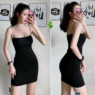 ĐẦM NỮ BODY TRƠN 2 DÂY SỢI MẢNH - AUSA HOUSE