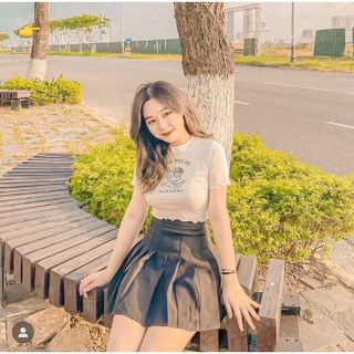 ÁO THUN NỮ CROPTOP CỔ TRÒN TAY NGẮN SAKE POCHE - AUSA HOUSE