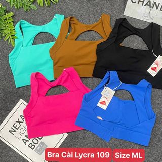 Bra cài Lycra 109 5 màu size ml mới nhất 2024 Thể Thao cao cấp Siêu Đẹp Giá Sỉ,