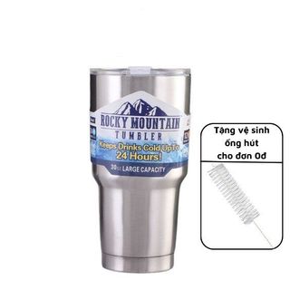 LY GIỮ NHIỆT INOX 900ml KÈM ỐNG HÚT HOẠ TIẾT NÚI PHÚ SĨ (T50)