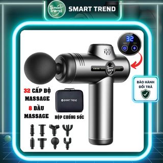 Máy massage cầm tay Smart Trend MS32N, 32 chế độ massage, 8 đầu mát xa, hộp chống sốc giá sỉ