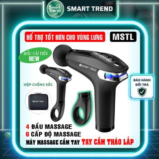 Máy massage cầm tay Smart Trend MSTL có tay cầm nối dài tháo lắp thông minh, 4 đầu mát xa, 15 cấp độ massage giá sỉ