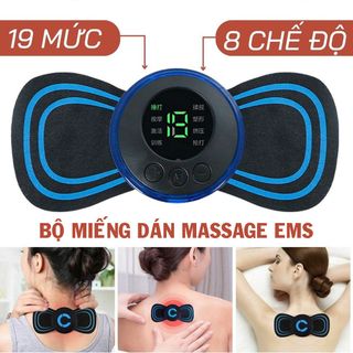 Máy Massage Xung Điện Cánh Bướm, máy massage mini, miếng dán ems