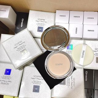 Phấn phủ siêu mịn Geo Sempre Happy & Please Pact( Geo Trắng)
