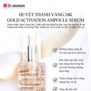 Dr Hedison Gold activation ampoule serum – Huyết thanh tinh chất vàng 24k – 50ml