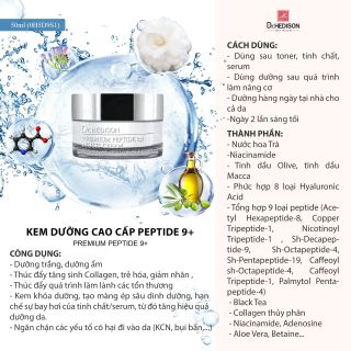 Dr. HEDISON - Kem dưỡng chống lão hoá, trắng da Premium Peptide 9+ Multi Cream
