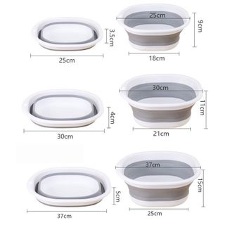 HL085-Chậu gấp gọn Thau xếp gọn Silicon tiết kiệm không gian mag đi du lịch Thau rửa mặt cho sinh viên tiện lợi đa năng
