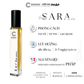 [COMBO QUÀ TẶNG 10]1 NƯỚC HOA SIMPLE 10ML + 1 SON SÁP LÌ ROSY SWEET LOVE-CHAVA