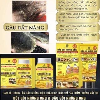 Bột gội nhộng ong - trị gàu, nấm ngứa da đầu