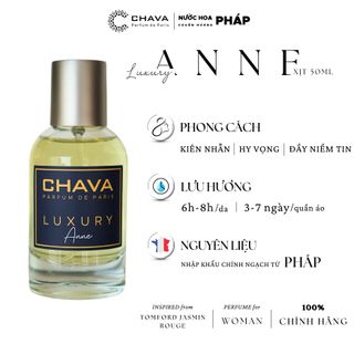 [COMBO QUÀ TẶNG 05] 1 NƯỚC HOA LUXURY 50ML + 1 NƯỚC HOA LUXURY 10ML - CHAVA