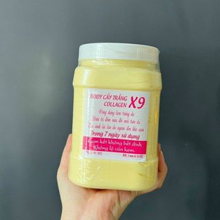 Hộp 1kg Kem Body Cấy Trắng Collagen X9 Trắng Bật Tone , Ko Lộ Vân kem, Ko Bết Rít