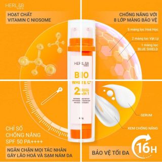 KEM CHỐNG NẮNG HERLAB 2LÕI VỚI 8 MÀNG LỌC