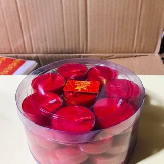 Nến bơ tealight hộp mica 40 viên/ hộp không khói, sạch, an toàn