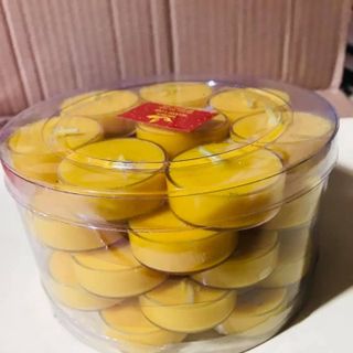 Nến bơ tealight hộp mica 40 viên/ hộp không khói, sạch, an toàn