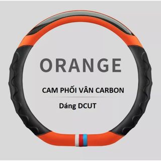 Bọc vô lăng Da Thật D cut, Bọc Thể Thao Da TPU Cao Cấp, Bọc tay lái D cut CacBon, Dùng cho xe , XL7, Ertiga.. SIZE 38cm