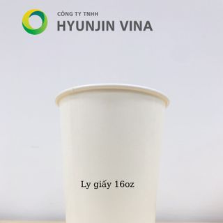 Ly Giấy 16oz 2Pe (480ml) Trắng Không In Dùng Cho Đồ Uống Nóng Và Lạnh
