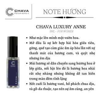 NƯỚC HOA MINI LUXURY ANNE 5ML PHONG CÁCH XỊT - CHAVA